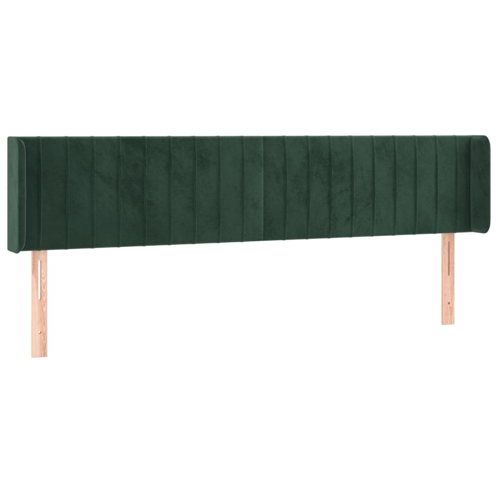 Tête de lit à LED Vert foncé 163x16x78/88 cm Velours - XIOS
