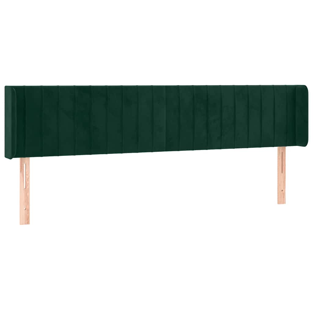 Tête de lit à LED Vert foncé 183x16x78/88 cm Velours - XIOS