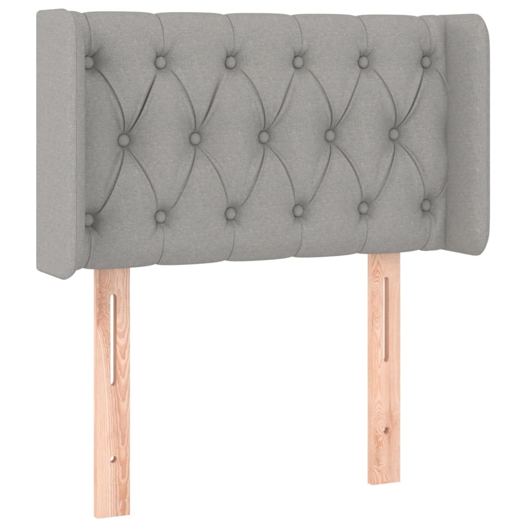 Tête de lit à LED Gris clair 83x16x78/88 cm Tissu - XIOS