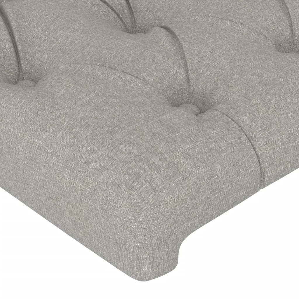 Tête de lit à LED Gris clair 103x16x78/88 cm Tissu - XIOS