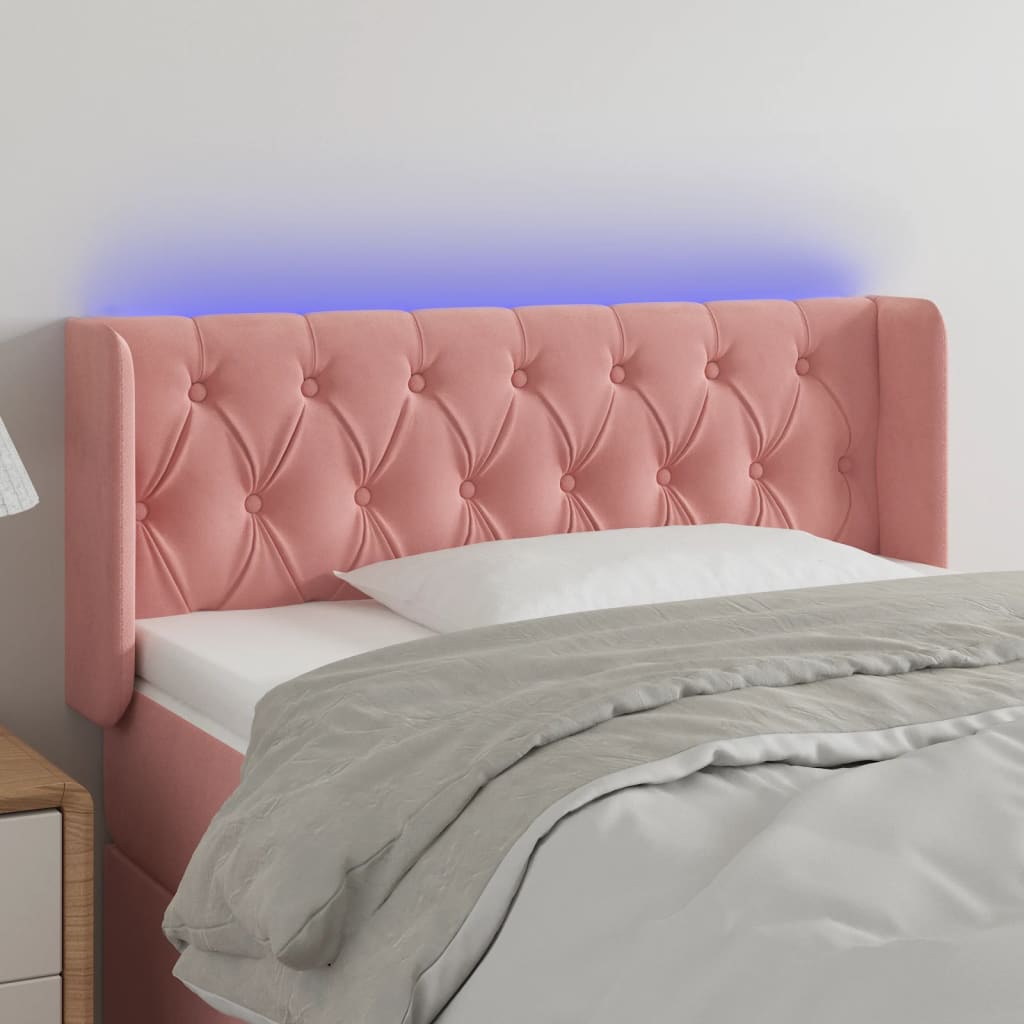 Tête de lit à LED Rose 93x16x78/88 cm Velours - XIOS
