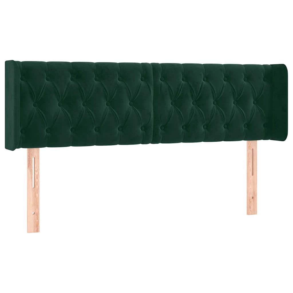 Tête de lit à LED Vert foncé 147x16x78/88 cm Velours - XIOS