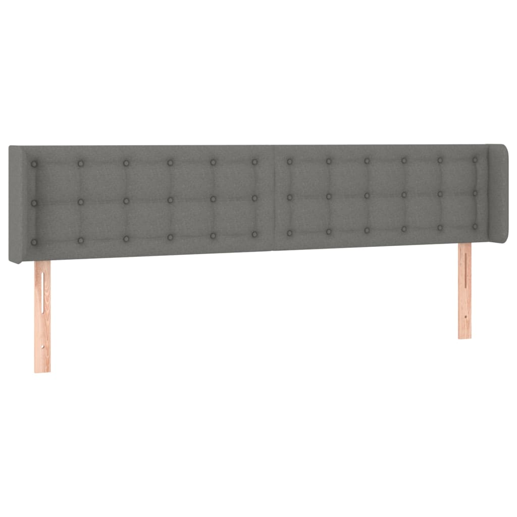 Tête de lit à LED Gris foncé 183x16x78/88 cm Tissu - XIOS