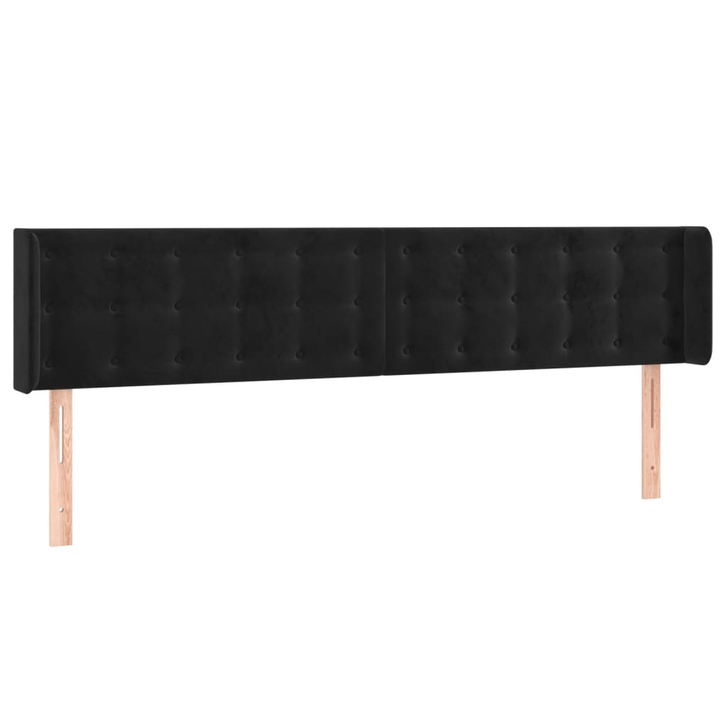 Tête de lit à LED Noir 163x16x78/88 cm Velours - XIOS