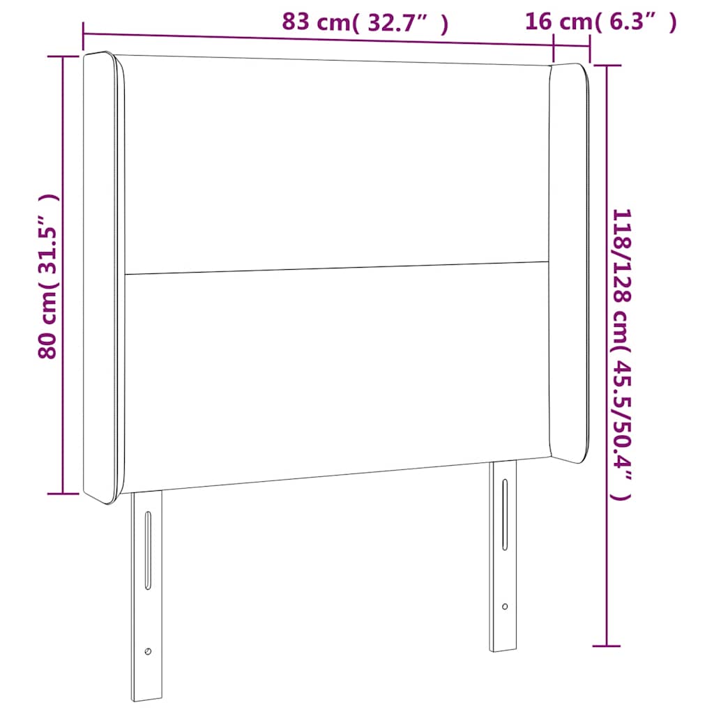 Tête de lit à LED Vert foncé 83x16x118/128 cm Velours - XIOS