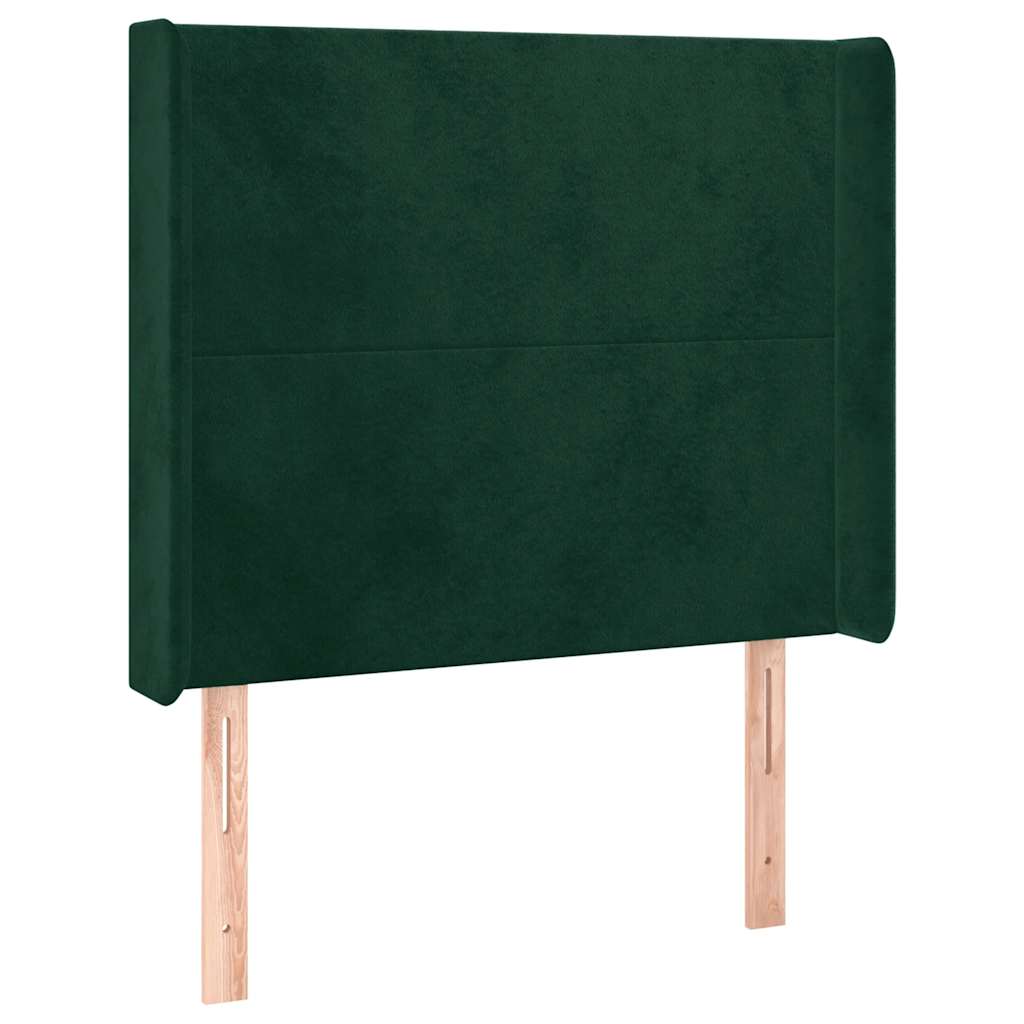 Tête de lit à LED Vert foncé 103x16x118/128 cm Velours - XIOS