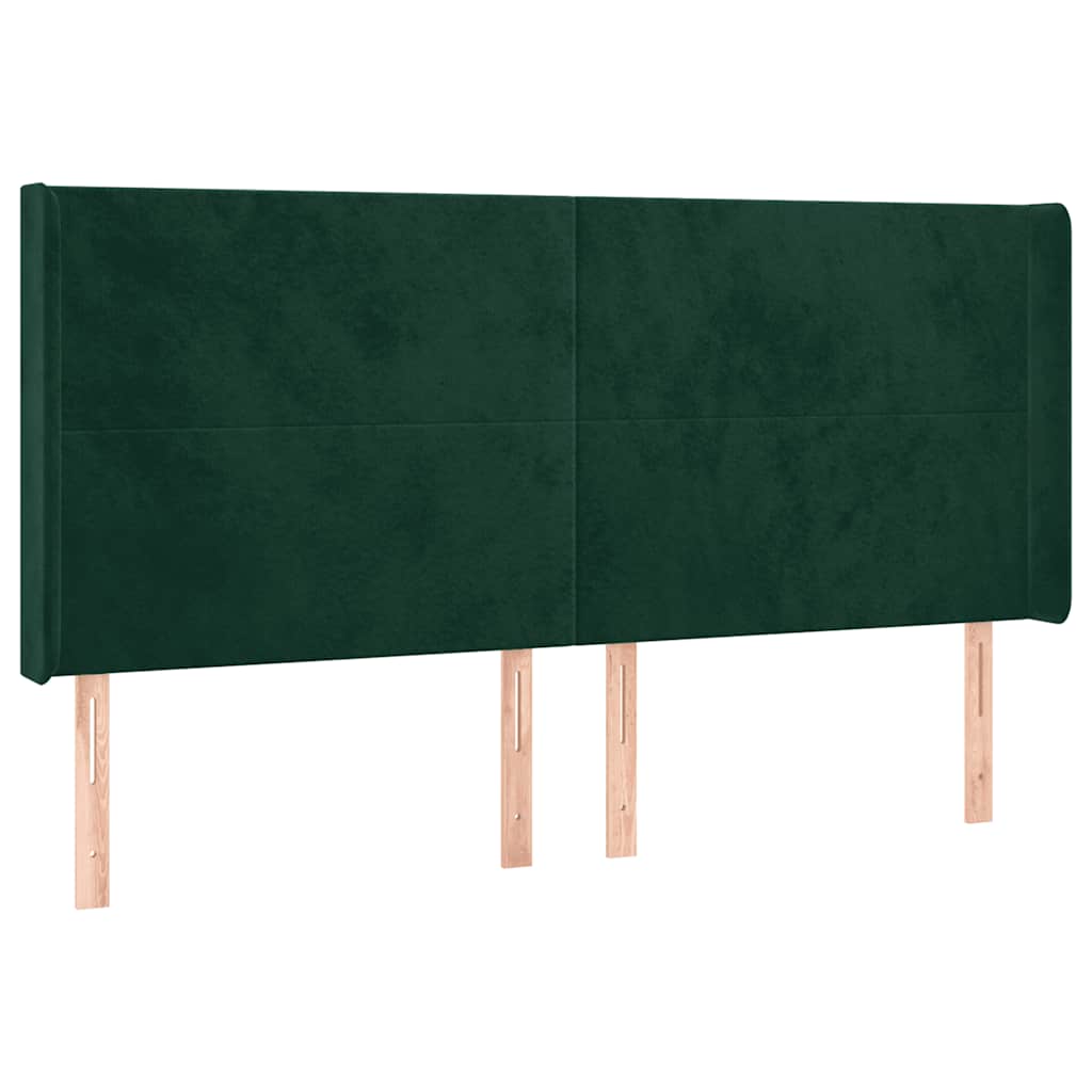 Tête de lit à LED Vert foncé 163x16x118/128 cm Velours - XIOS