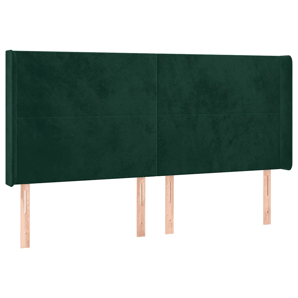 Tête de lit à LED Vert foncé 203x16x118/128 cm Velours - XIOS