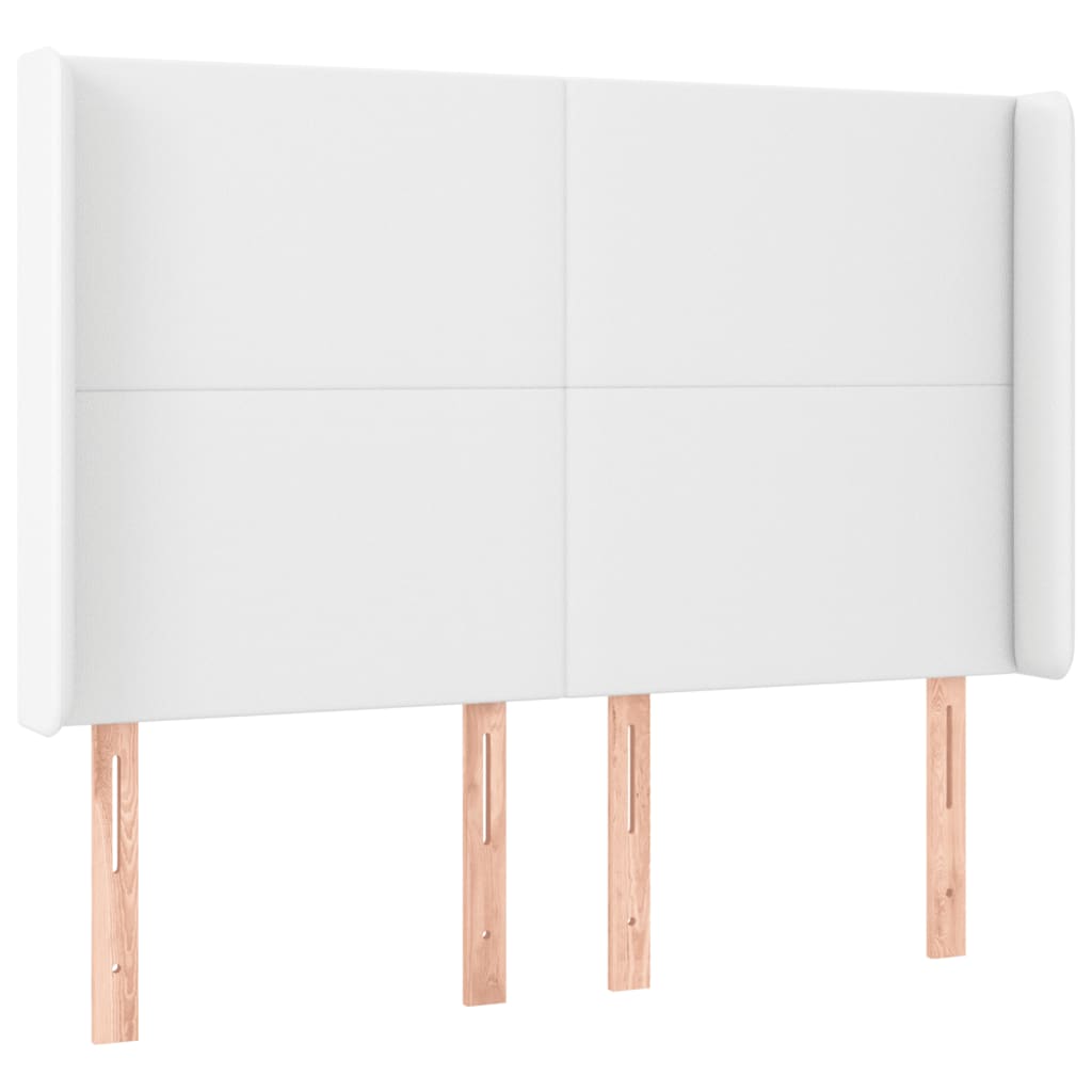 Tête de lit à LED Blanc 147x16x118/128 cm Similicuir - XIOS