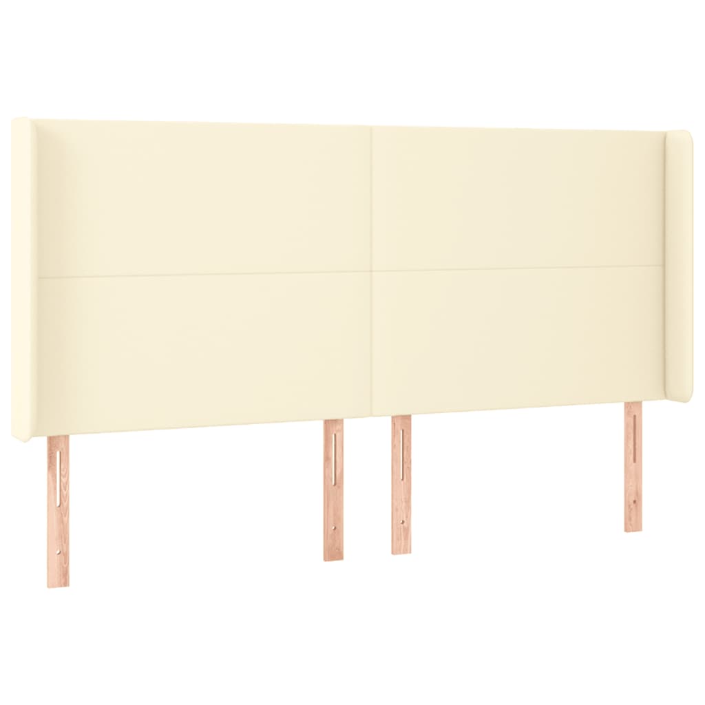 Tête de lit à LED Crème 203x16x118/128 cm Similicuir - XIOS