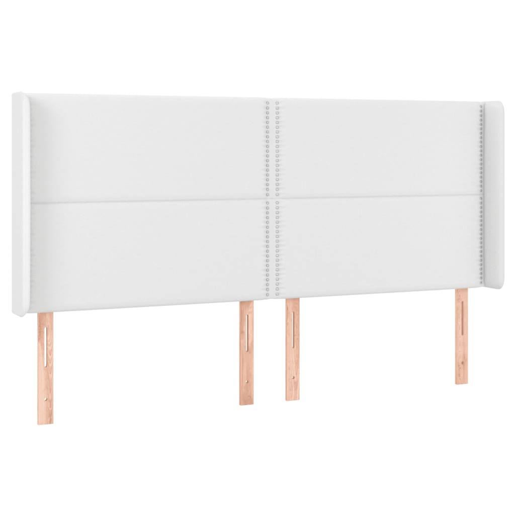 Tête de lit à LED Blanc 203x16x118/128 cm Similicuir - XIOS