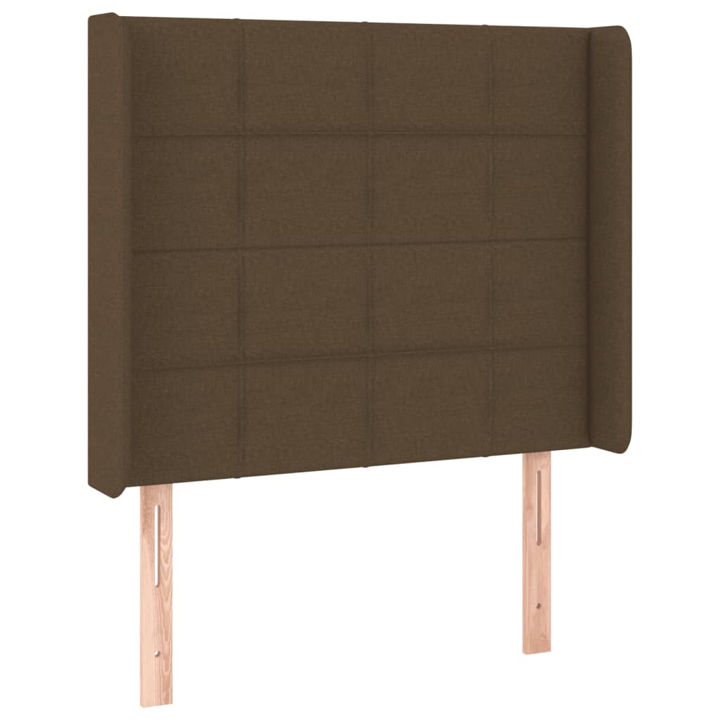 Tête de lit à LED Marron foncé 83x16x118/128 cm Tissu - XIOS