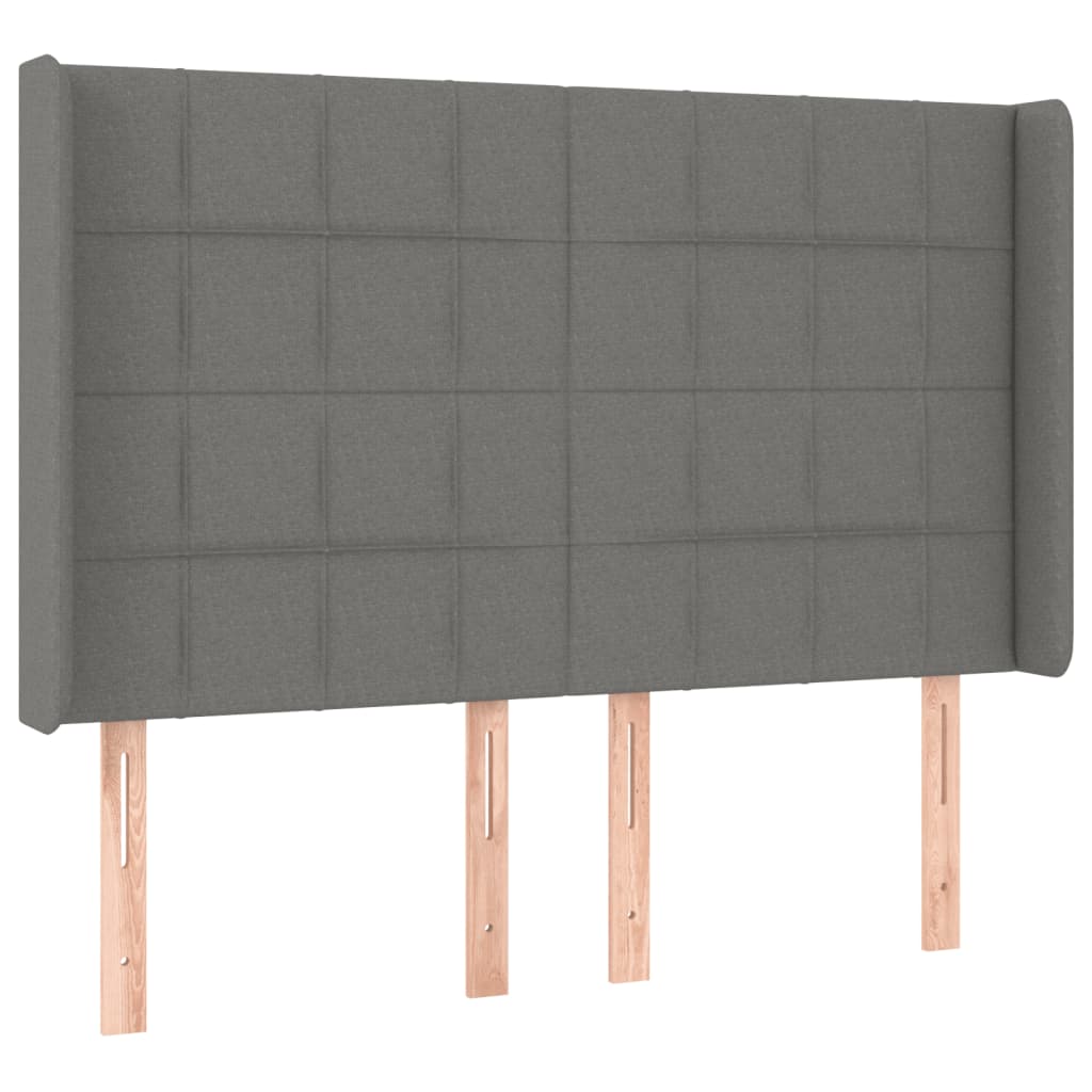 Tête de lit à LED Gris foncé 147x16x118/128 cm Tissu - XIOS