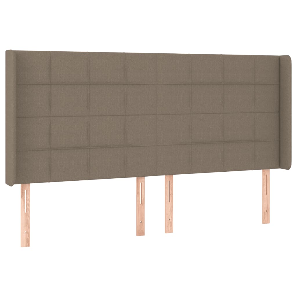 Tête de lit à LED Taupe 203x16x118/128 cm Tissu - XIOS