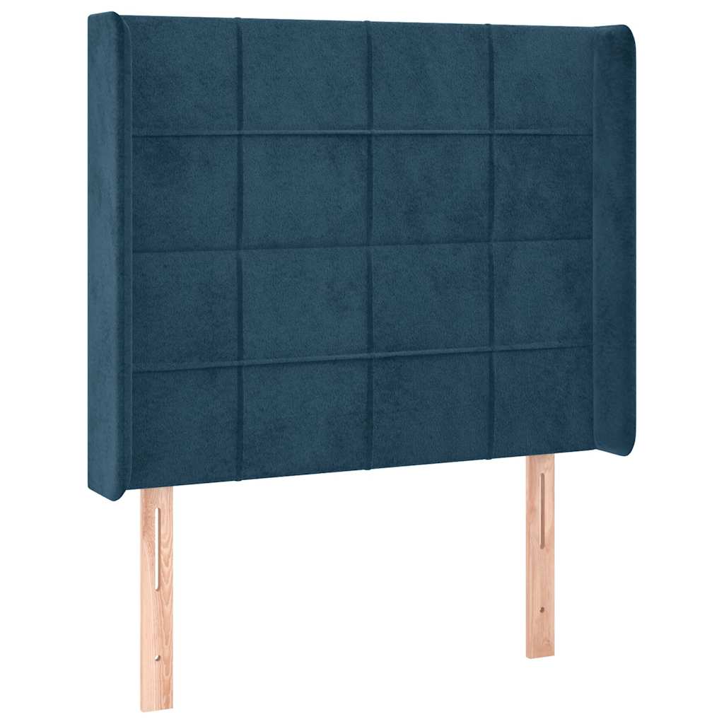 Tête de lit à LED Bleu foncé 93x16x118/128 cm Velours - XIOS