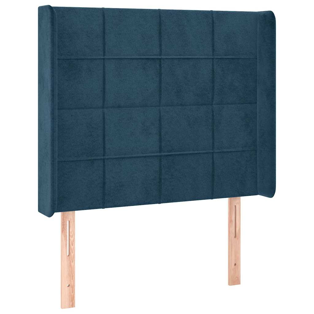 Tête de lit à LED Bleu foncé 103x16x118/128 cm Velours - XIOS