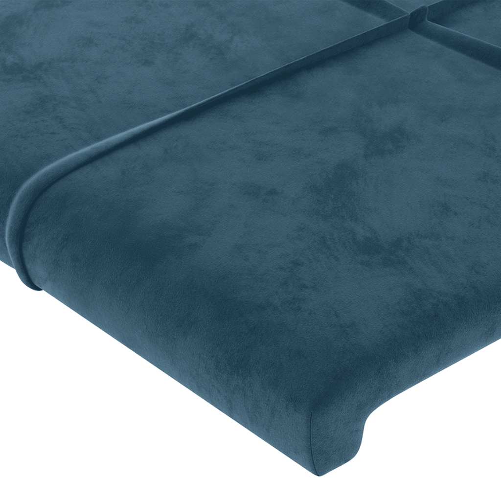Tête de lit à LED Bleu foncé 147x16x118/128 cm Velours - XIOS