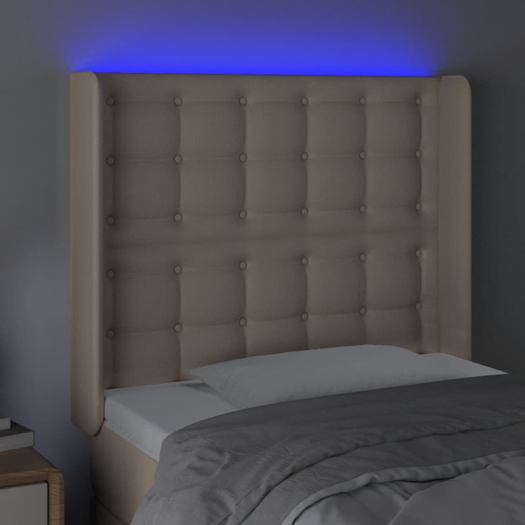 Tête de lit à LED Cappuccino 93x16x118/128 cm Similicuir - XIOS