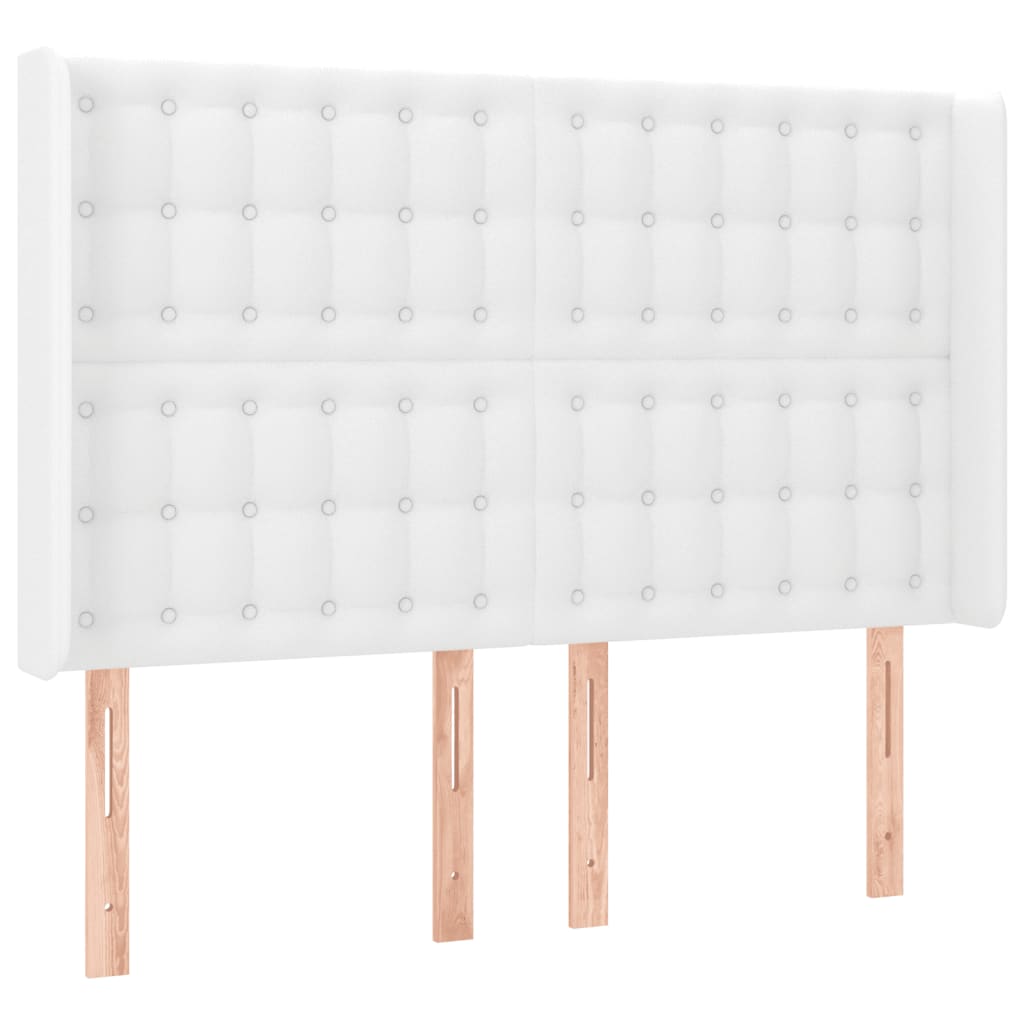 Tête de lit à LED Blanc 147x16x118/128 cm Similicuir - XIOS