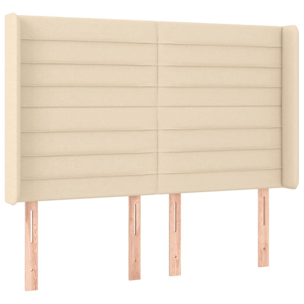 Tête de lit à LED Crème 147x16x118/128 cm Tissu - XIOS