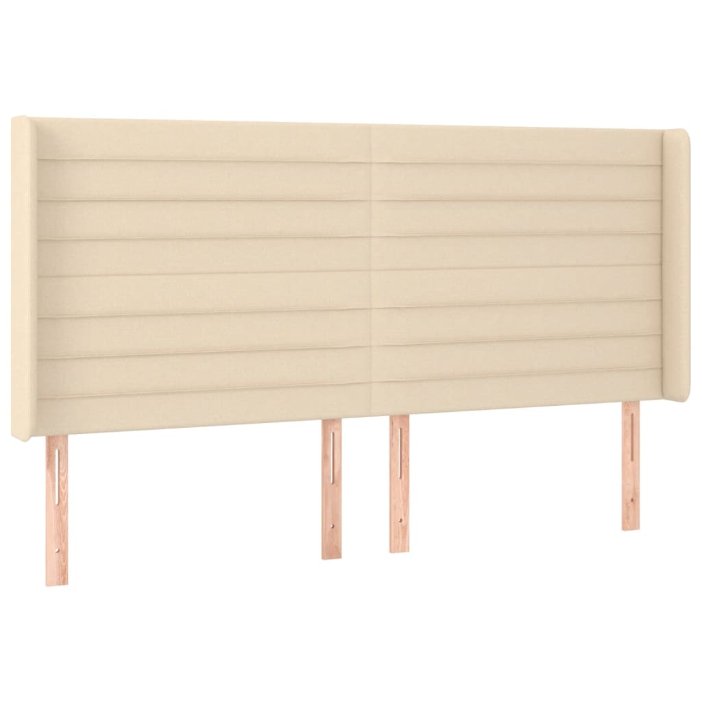 Tête de lit à LED Crème 163x16x118/128 cm Tissu - XIOS