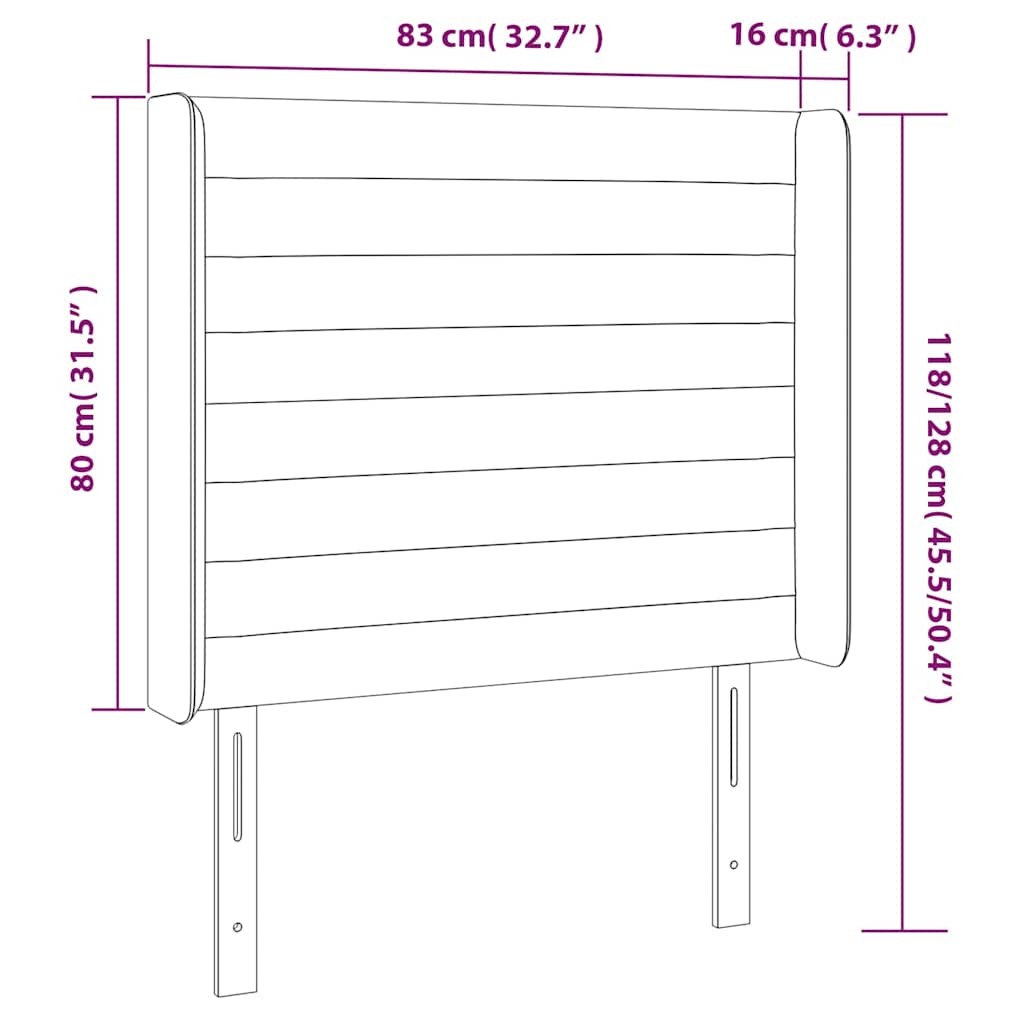 Tête de lit à LED Vert foncé 83x16x118/128 cm Velours - XIOS