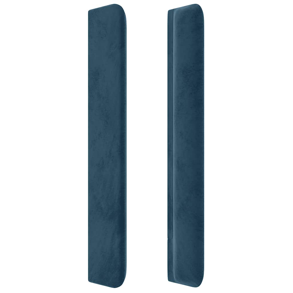Tête de lit à LED Bleu foncé 203x16x118/128 cm Velours - XIOS