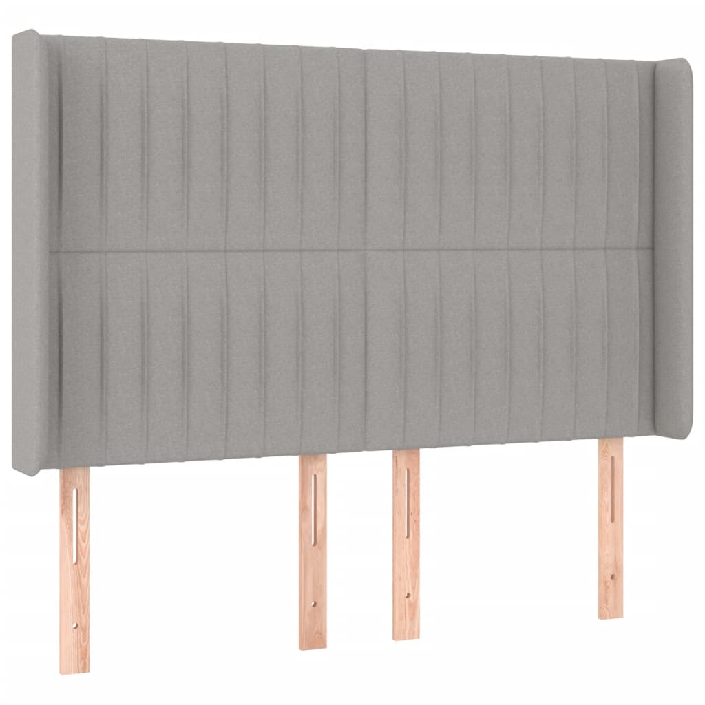 Tête de lit à LED Gris clair 147x16x118/128 cm Tissu - XIOS