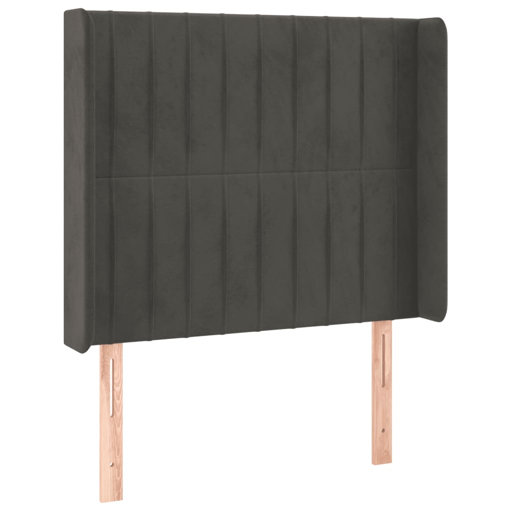 Tête de lit à LED Gris foncé 83x16x118/128 cm Velours - XIOS