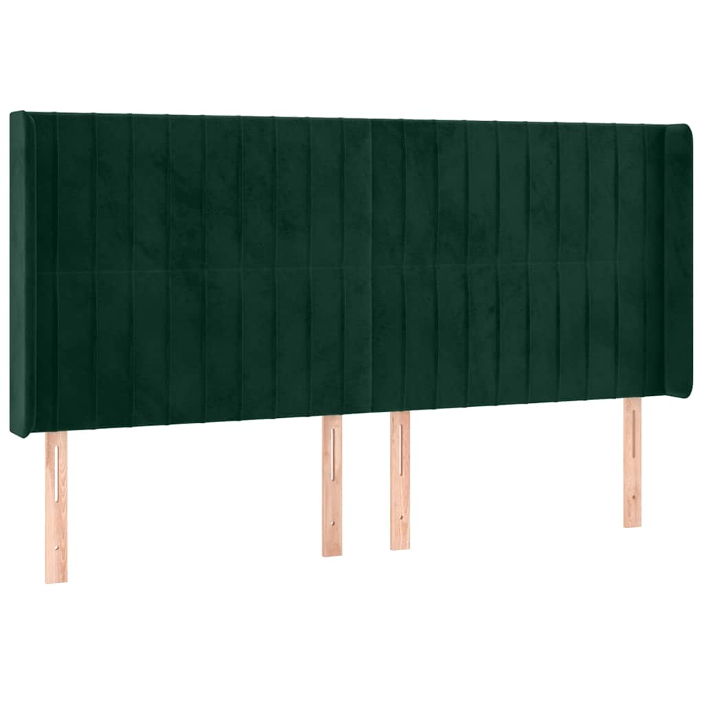 Tête de lit à LED Vert foncé 163x16x118/128 cm Velours - XIOS