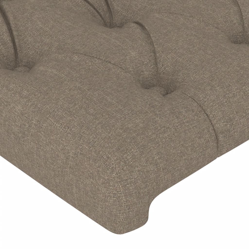 Tête de lit à LED Taupe 93x16x118/128 cm Tissu - XIOS
