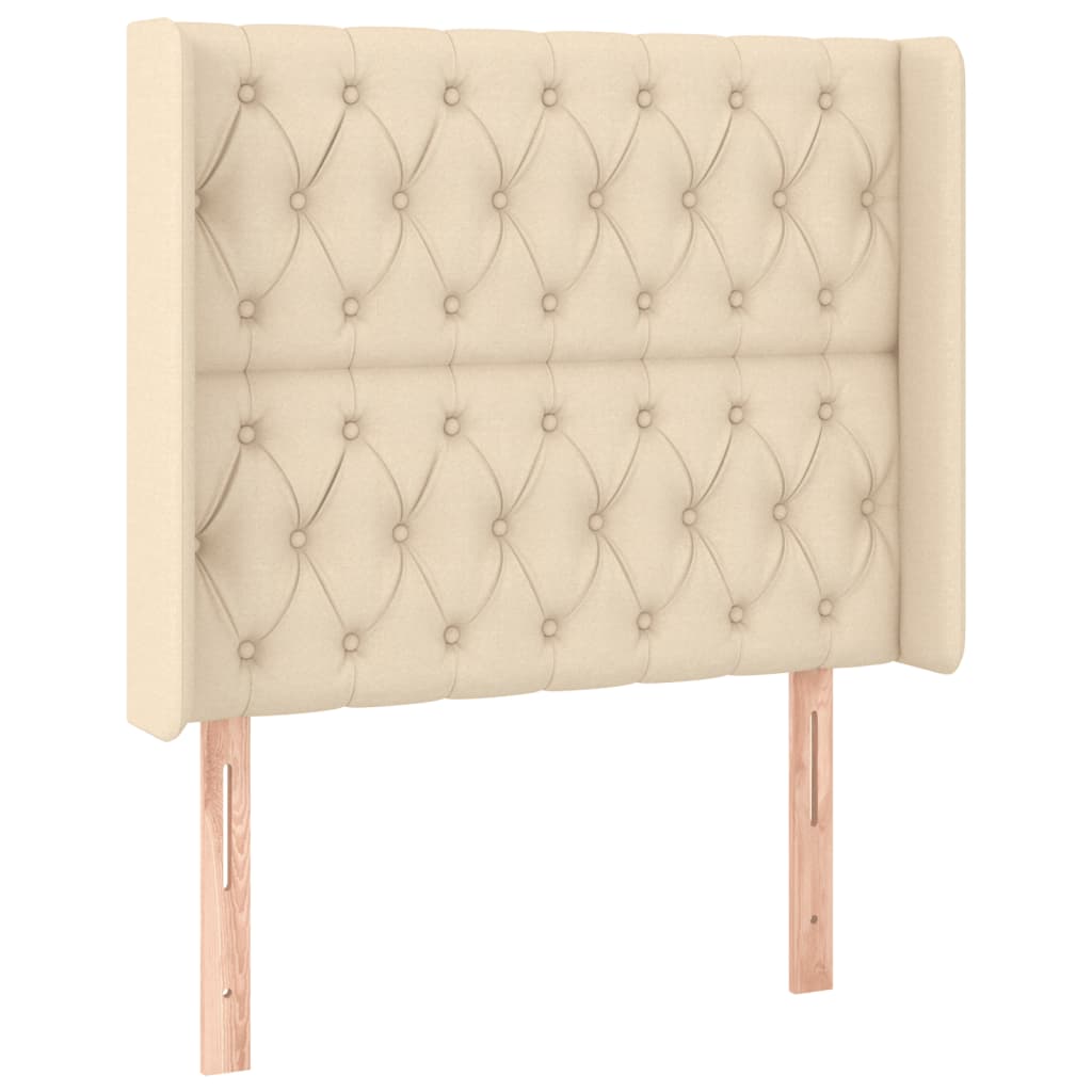 Tête de lit à LED Crème 93x16x118/128 cm Tissu - XIOS