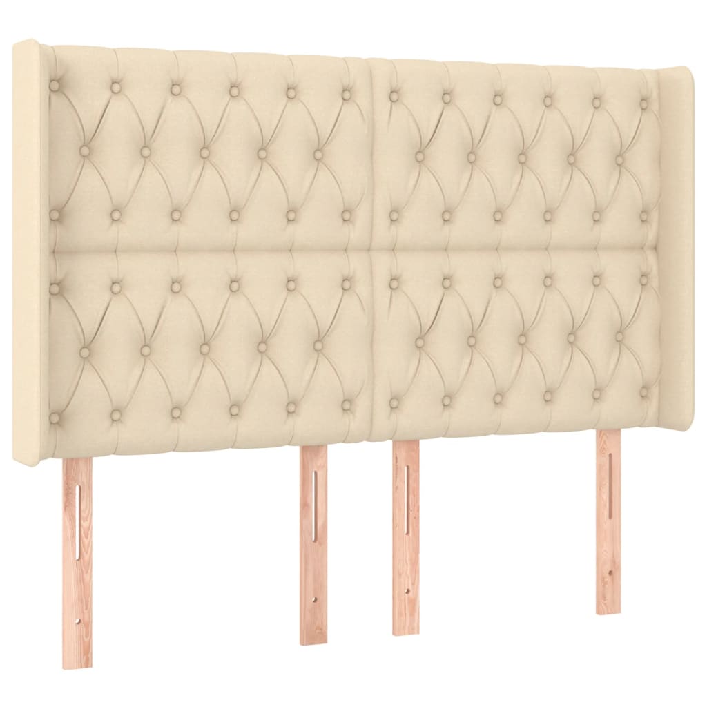 Tête de lit à LED Crème 147x16x118/128 cm Tissu - XIOS