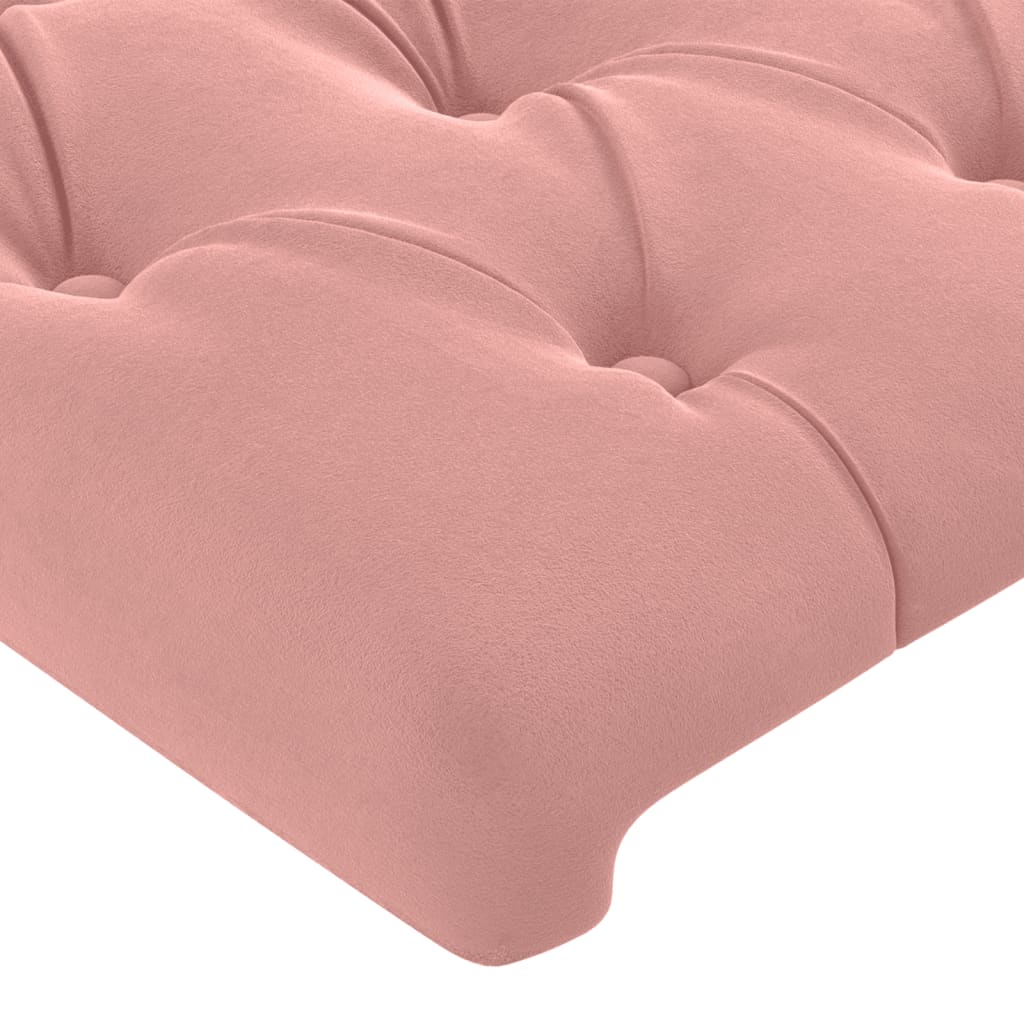 Tête de lit à LED Rose 147x16x118/128 cm Velours - XIOS