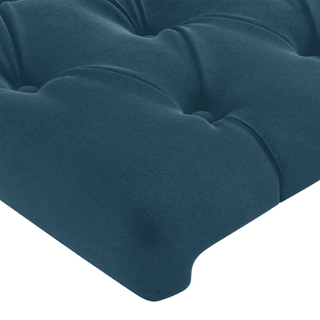 Tête de lit à LED Bleu foncé 163x16x118/128 cm Velours - XIOS