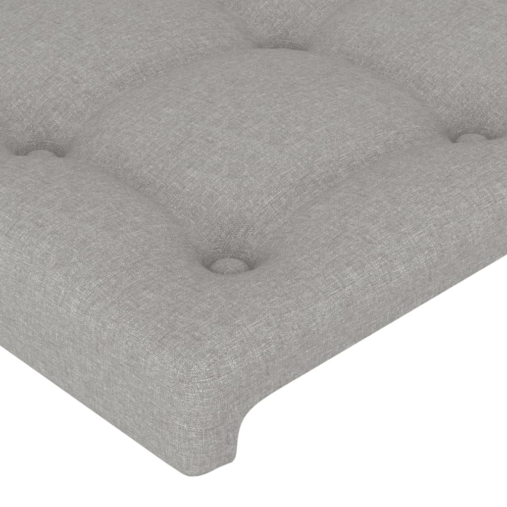 Tête de lit à LED Gris clair 203x16x118/128 cm Tissu - XIOS