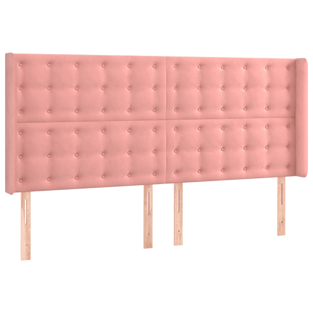 Tête de lit à LED Rose 163x16x118/128 cm Velours - XIOS