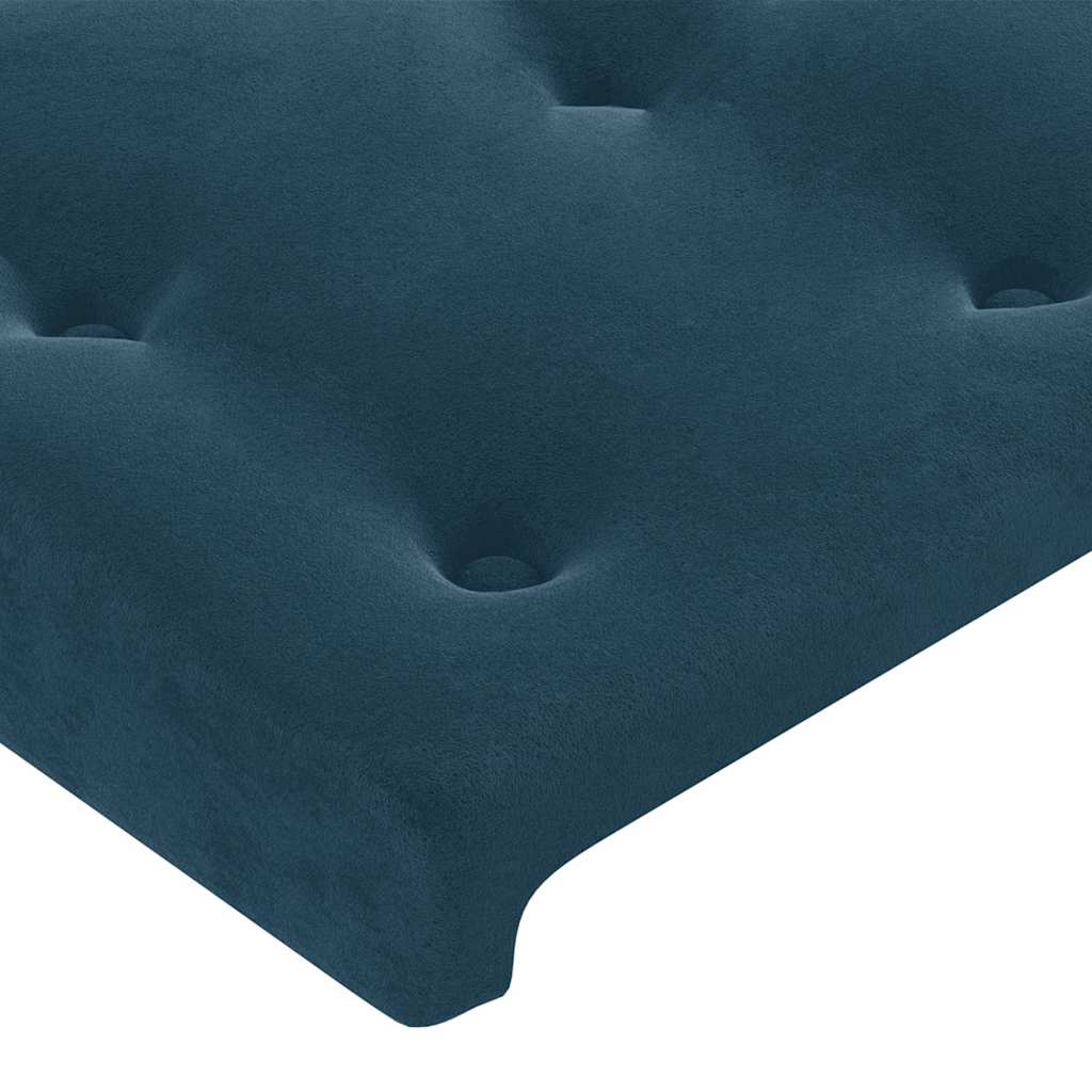 Tête de lit à LED Bleu foncé 183x16x118/128 cm Velours - XIOS