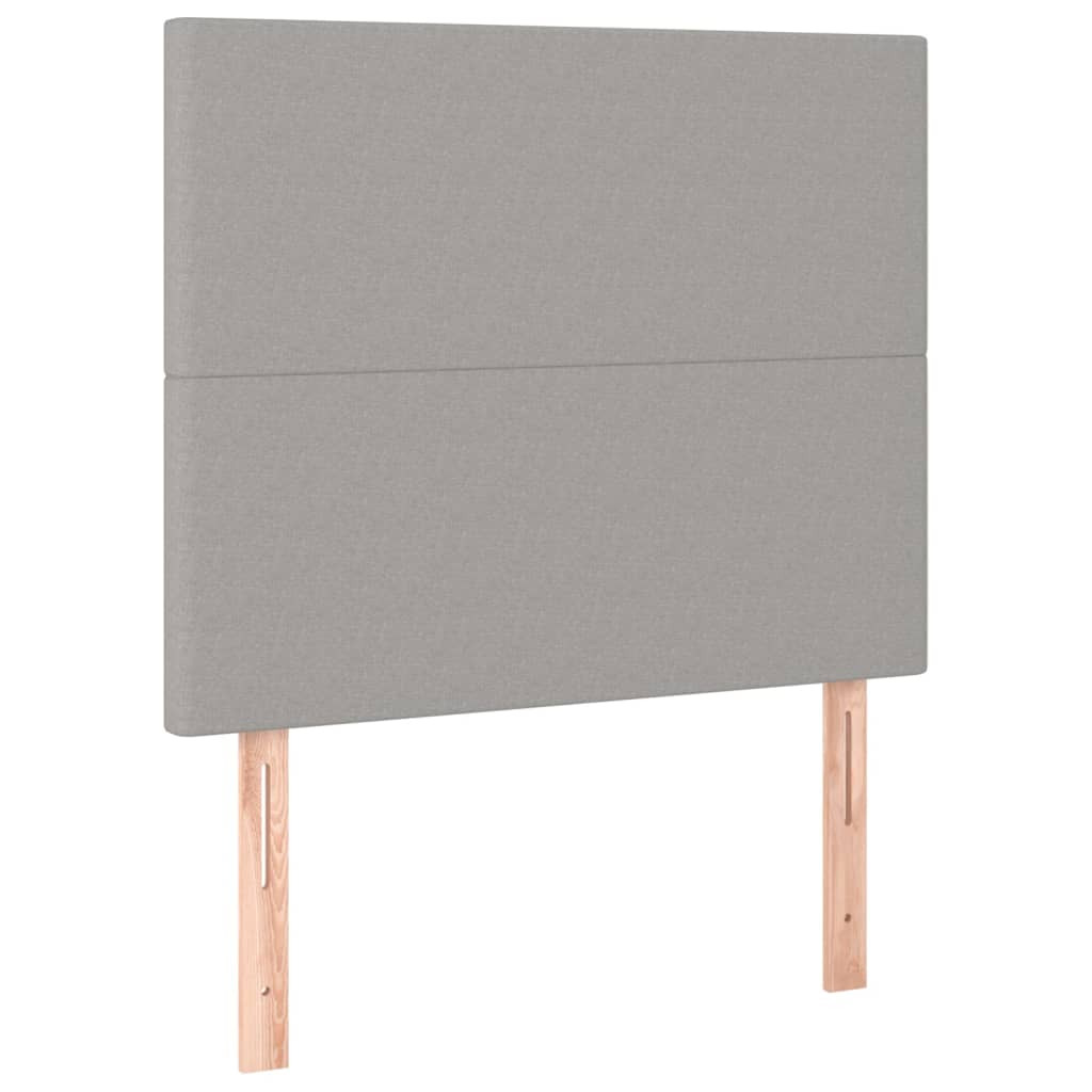 Sommier à lattes de lit avec matelas Gris clair 90x200 cm Tissu - XIOS