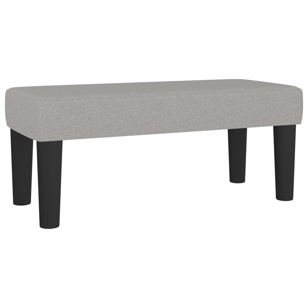 Sommier à lattes de lit avec matelas Gris clair 90x200 cm Tissu - XIOS