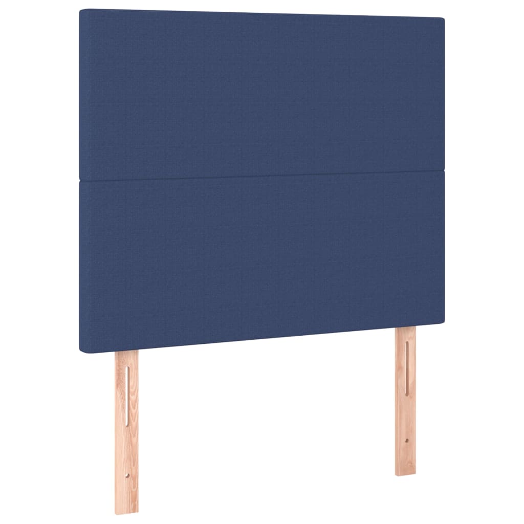 Sommier à lattes de lit avec matelas Bleu 90x200 cm Tissu - XIOS