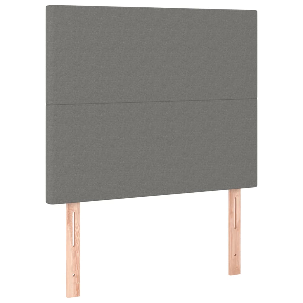 Sommier à lattes de lit avec matelas Gris foncé 100x200cm Tissu - XIOS