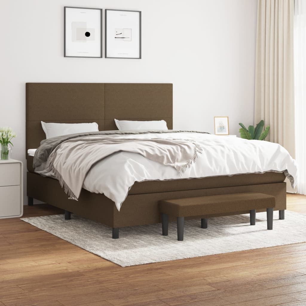 Sommier à lattes de lit avec matelas Marron foncé 180x200 cm - XIOS
