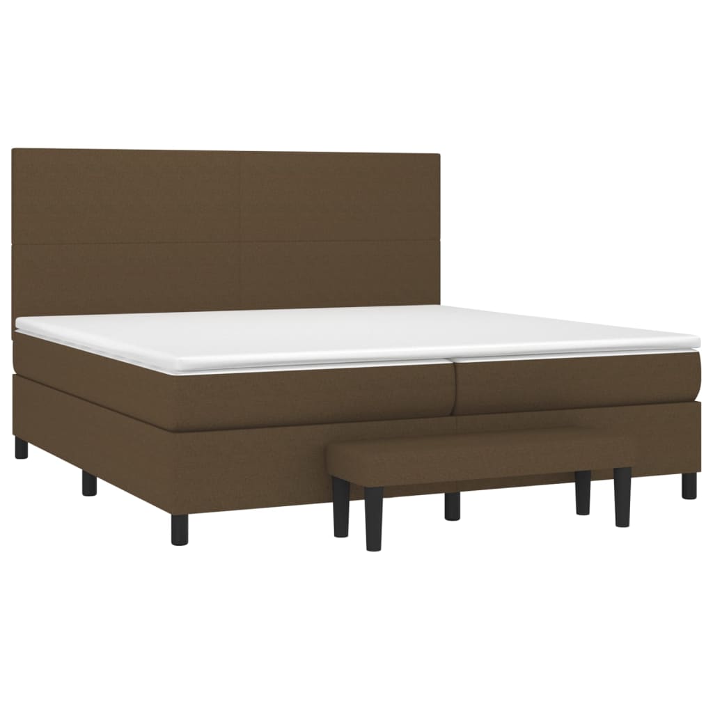 Sommier à lattes de lit avec matelas Marron foncé 200x200 cm - XIOS
