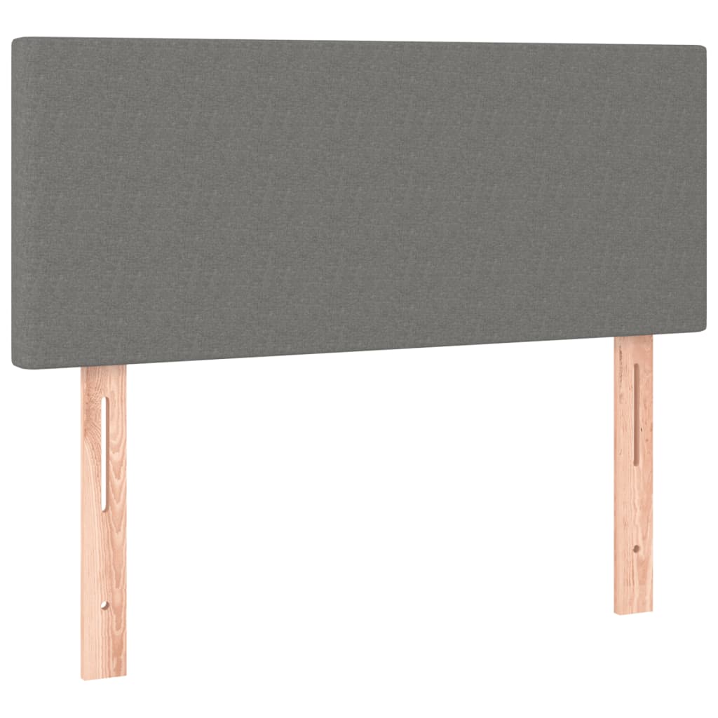 Sommier à lattes de lit avec matelas Gris foncé 100x200cm Tissu - XIOS