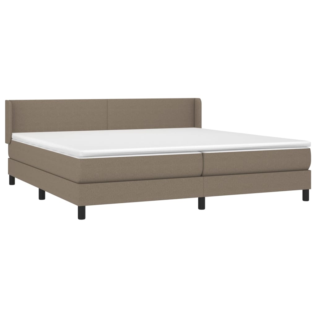 Sommier à lattes de lit avec matelas Taupe 200x200 cm Tissu - XIOS