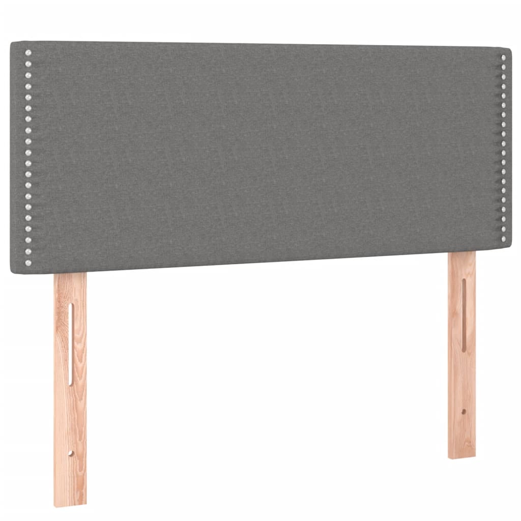 Sommier à lattes de lit avec matelas Gris foncé 90x200 cm Tissu - XIOS