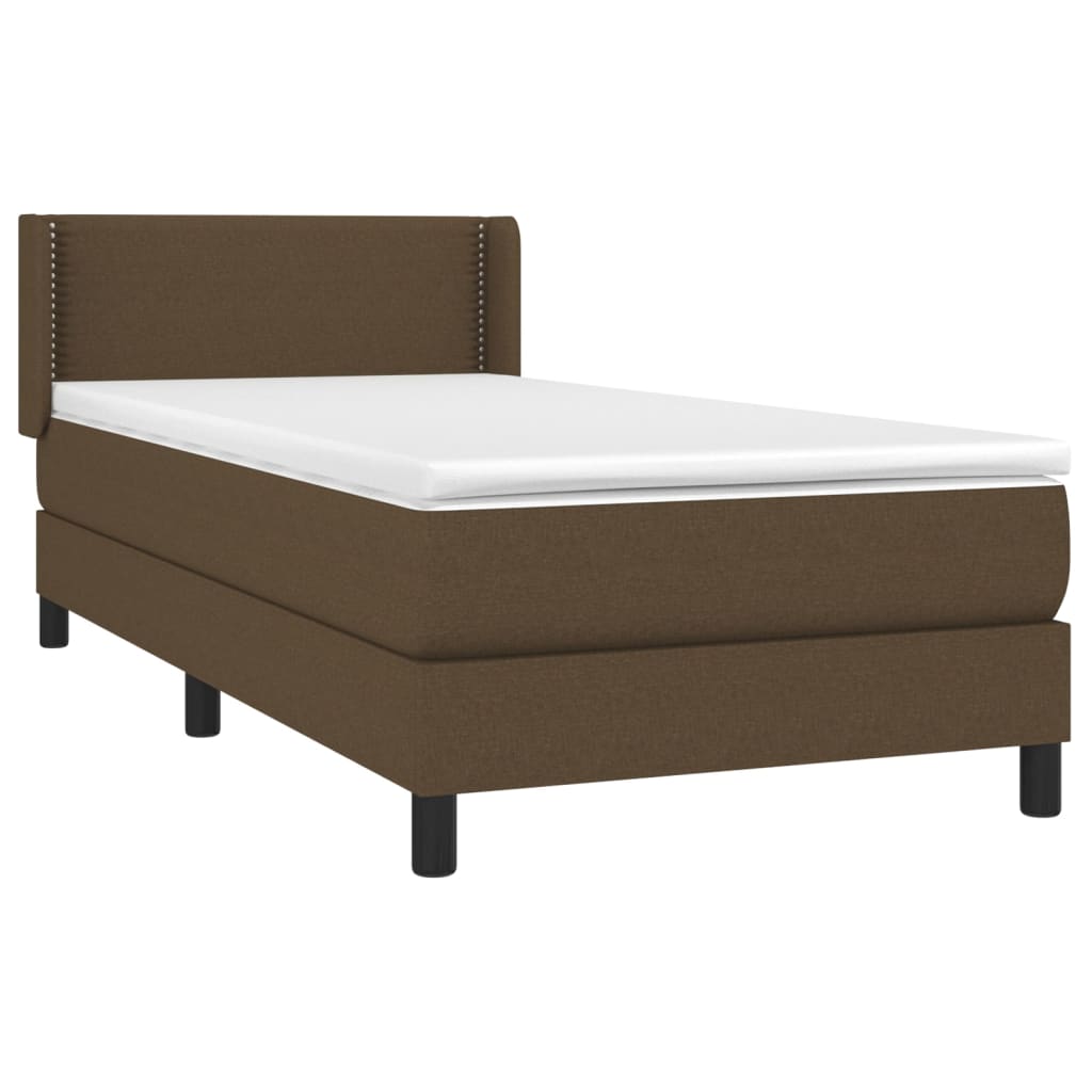 Sommier à lattes de lit avec matelas Marron foncé 100x200 cm - XIOS