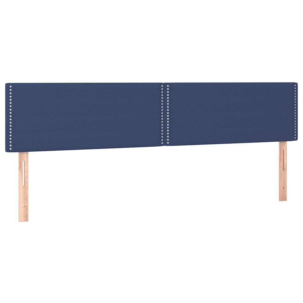 Sommier à lattes de lit avec matelas Bleu 180x200 cm Tissu