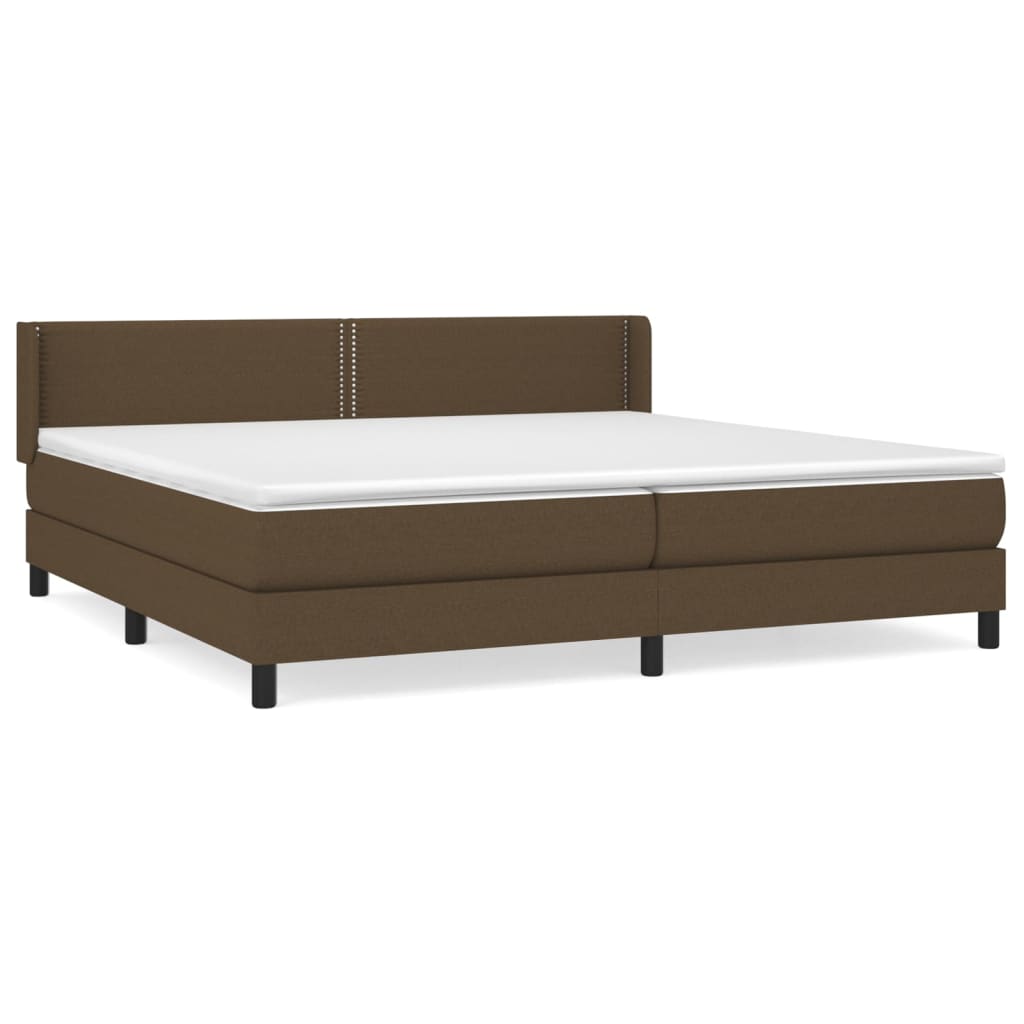 Sommier à lattes de lit avec matelas Marron foncé 200x200 cm - XIOS